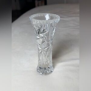 Vintage Lenox Full Lead Crystal Stars 6” Bud Vase Pinwheel